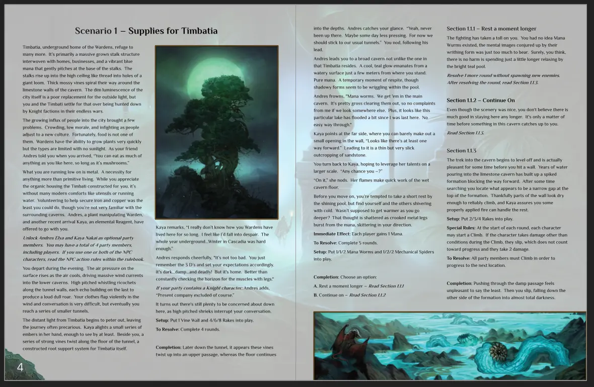 Campaign book preview page