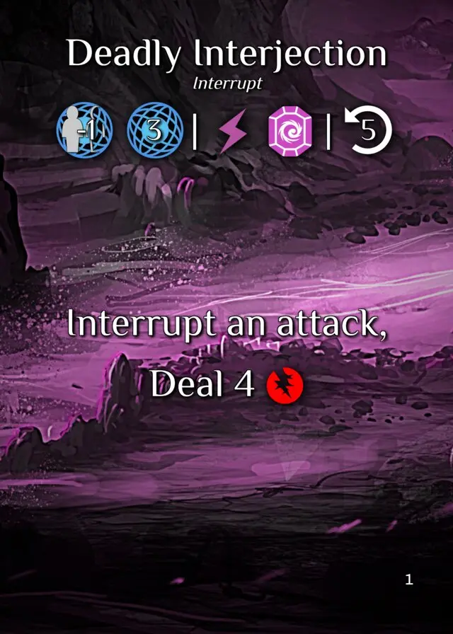 Deadly Interjection action card